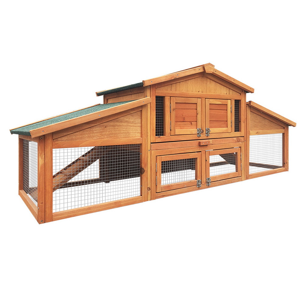 i.Pet Chicken Coop Rabbit Hutch 169cm x 52cm x 72cm Large Chicken Coop Wooden House Run Cage - view 8