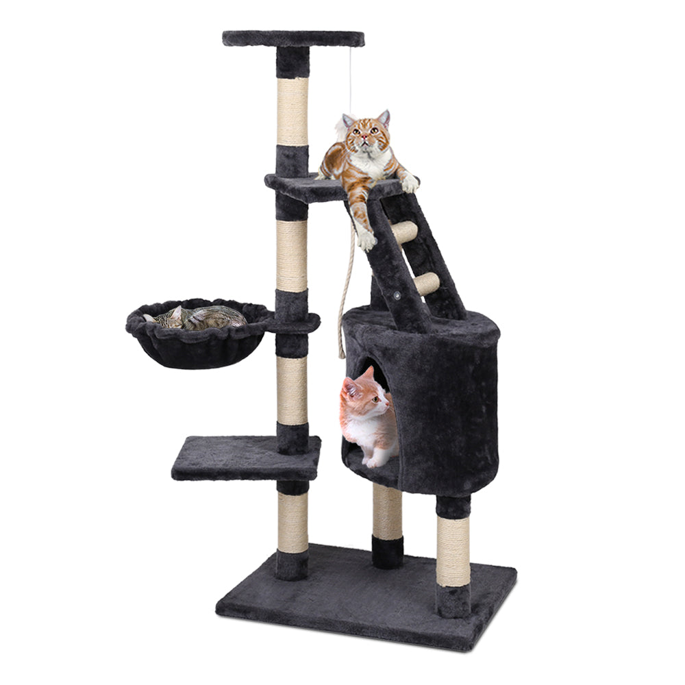 i.Pet Cat Tree 120cm Tower Scratching Post Scratcher Wood Condo House Bed Toys - view 8