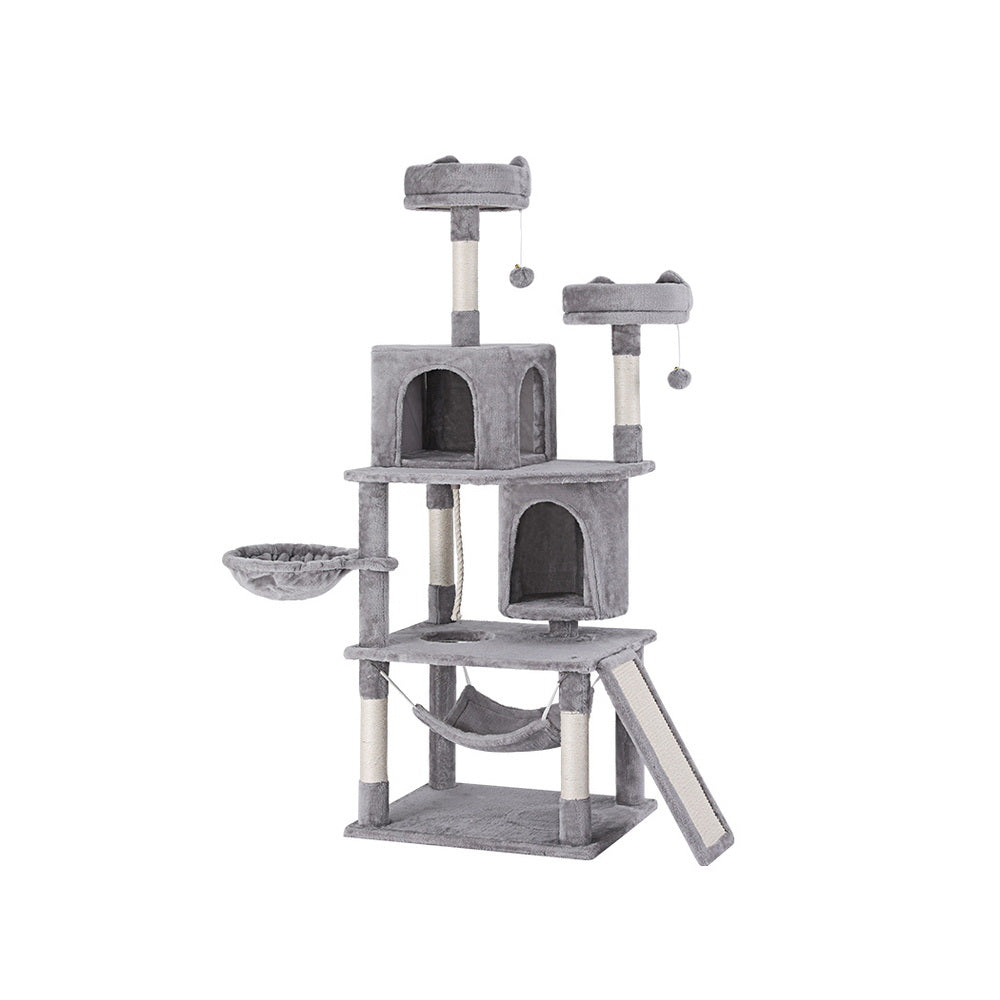 i.Pet Cat Tree Tower Scratching Post Scratcher 161cm Condo House Trees Grey - view 7
