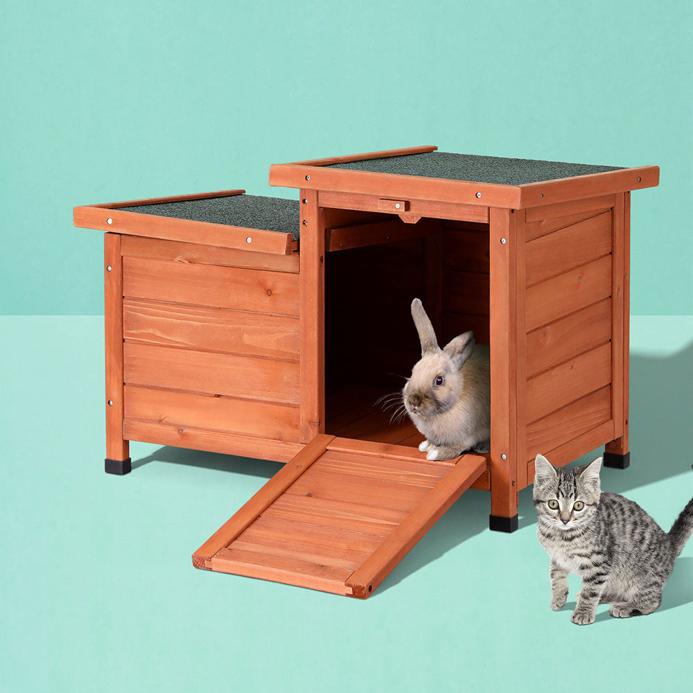i.Pet Outdoor Cat House Rabbit Hutch Wooden Shelter Indoor Cat House Outdoor Condo Small Enclosure - view 7