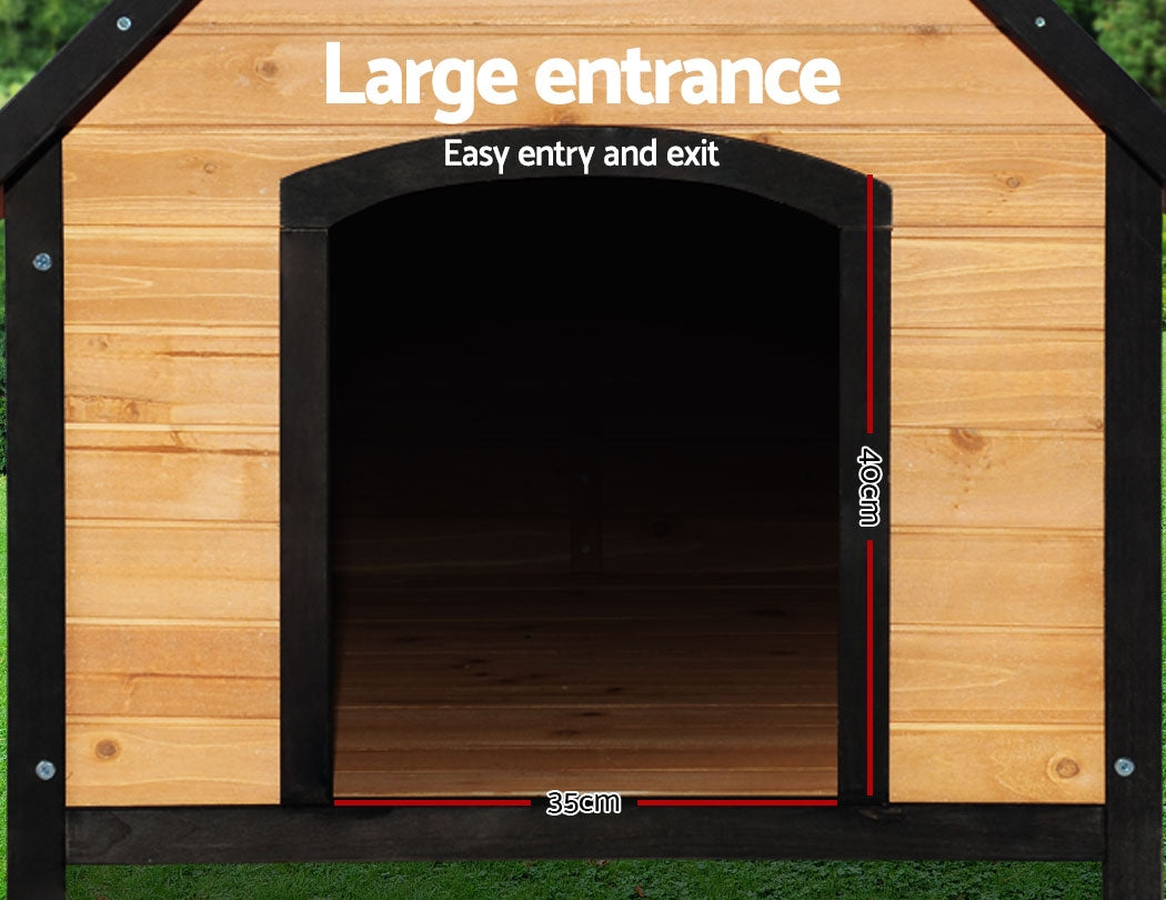 i.Pet Dog Kennel Extra Large Wooden Outdoor House Pet Puppy House XL Crate Cabin Waterproof - view 6