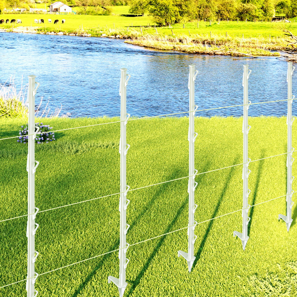 Giantz Electric Fence Posts 20pcs Electric Fence Poly White - view 7