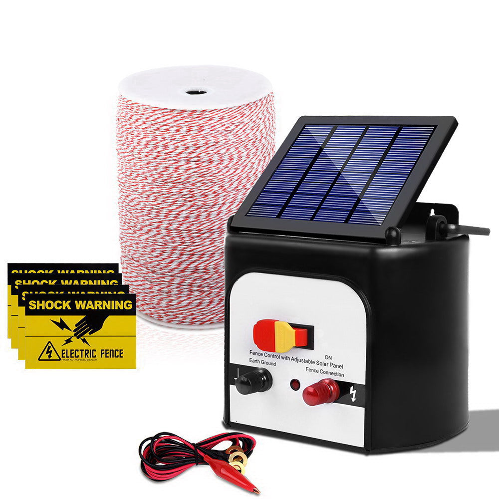 Giantz Fence Energiser 8KM Solar Powered Electric 2KM Poly Wire - view 7
