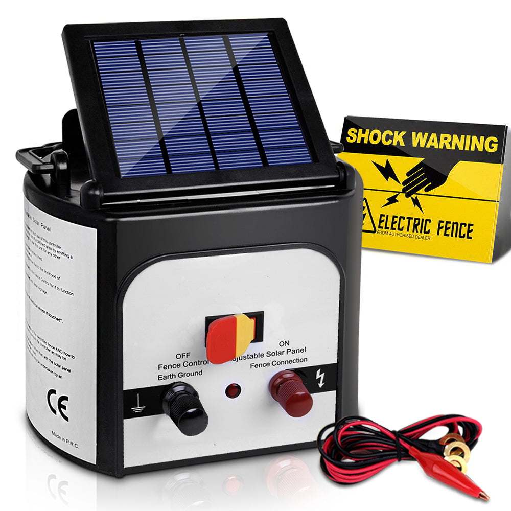 Giantz Fence Energiser 8KM Solar Powered 0.3J Electric Fencing Charger - view 8
