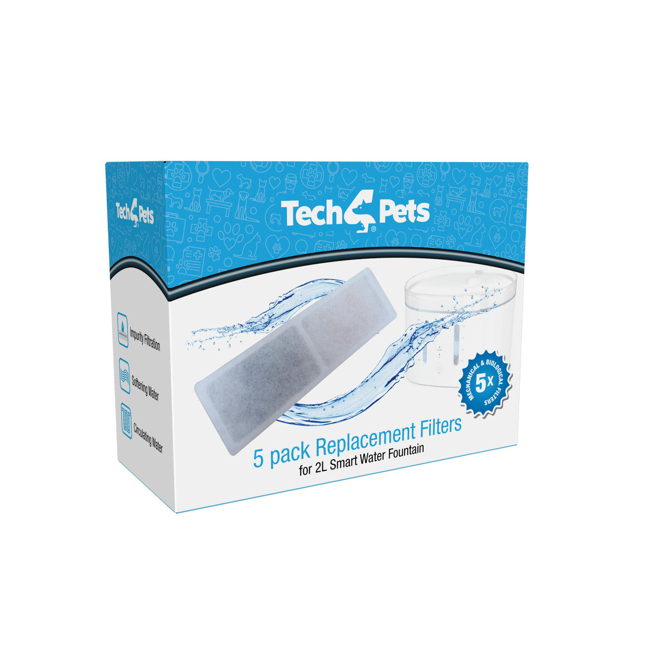 Tech4Pets 5-Pack Water Fountain Replacement Filters - view 8
