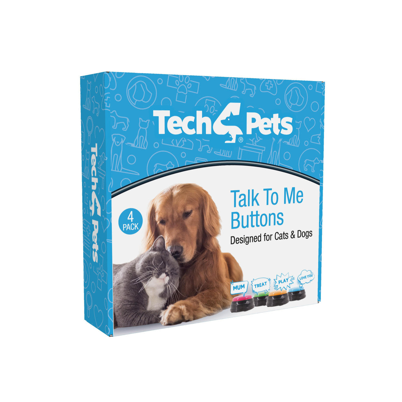 Tech4Pets 4-Pack Talking Buttons for Interactive Pet Communication - view 10