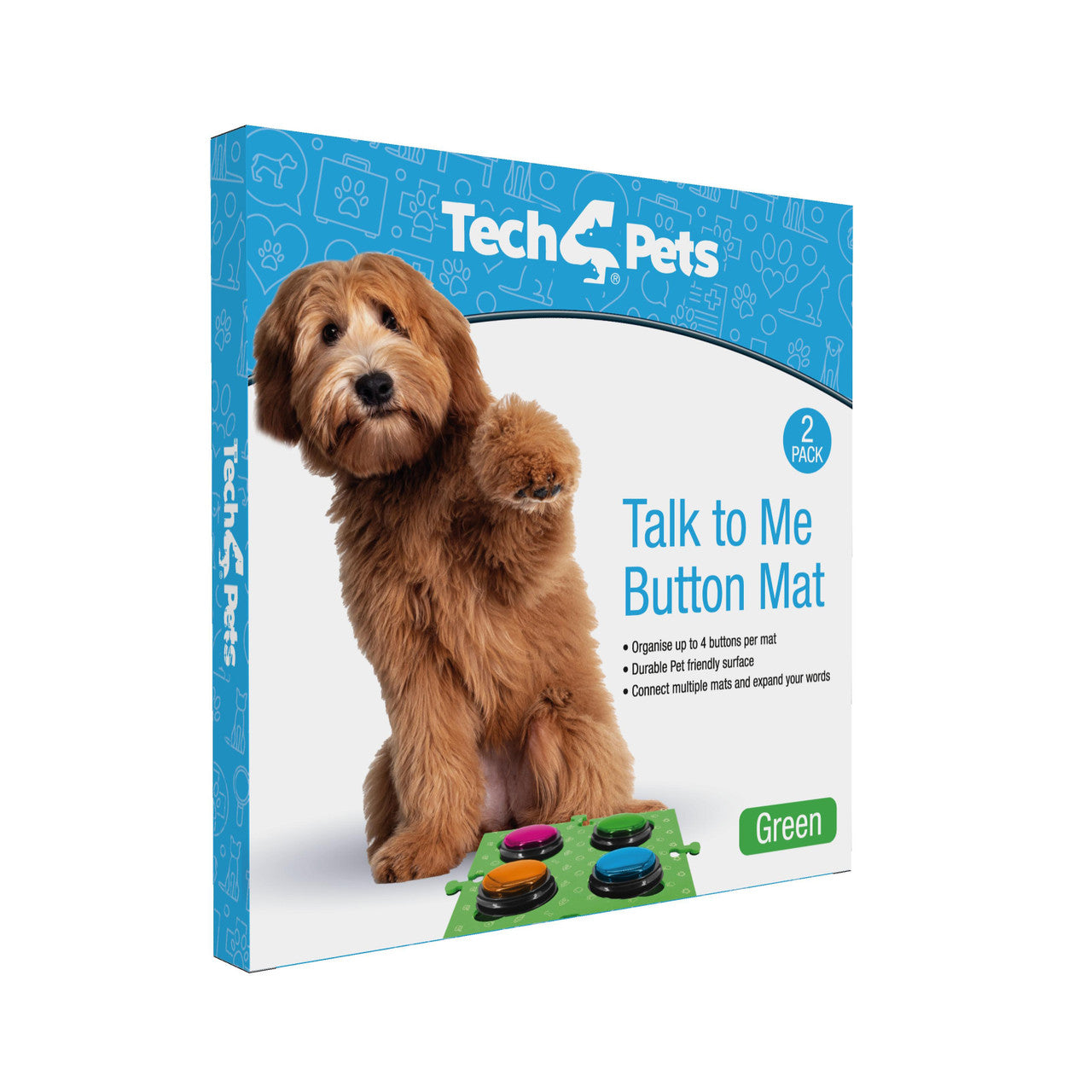 Tech4Pets Green Mat 2-Pack for Talking Buttons & Floor - view 6