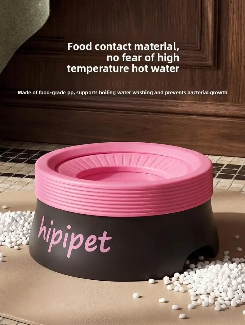 Pet Essential | Splash-Proof Non-Wet Mouth Water Bowl, Dogs and Cats Drink Freely and More Hygienically(Milk white peach powder ✪1200ML) - view 10