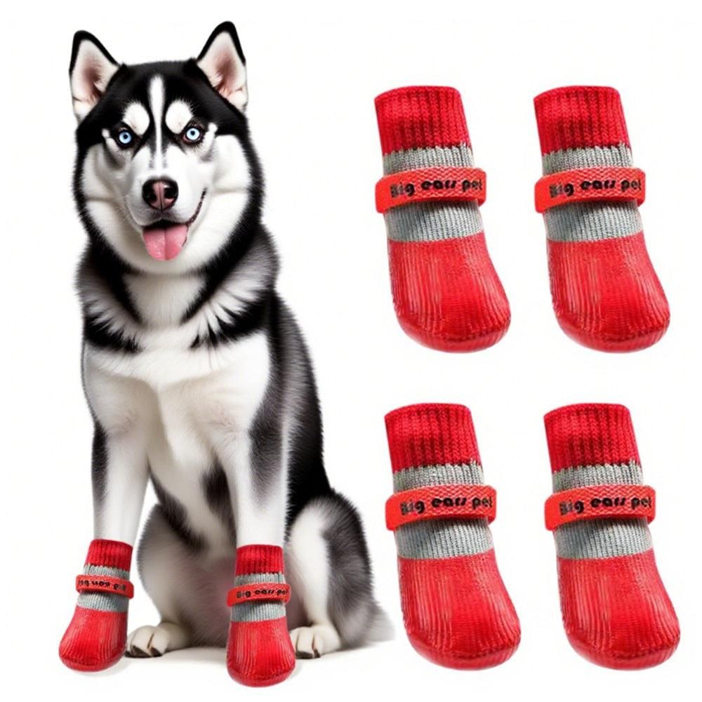 Waterproof Anti Slip Pet Shoes with Rubber Sole for Indoor and Outdoor Use Red - XL - view 10