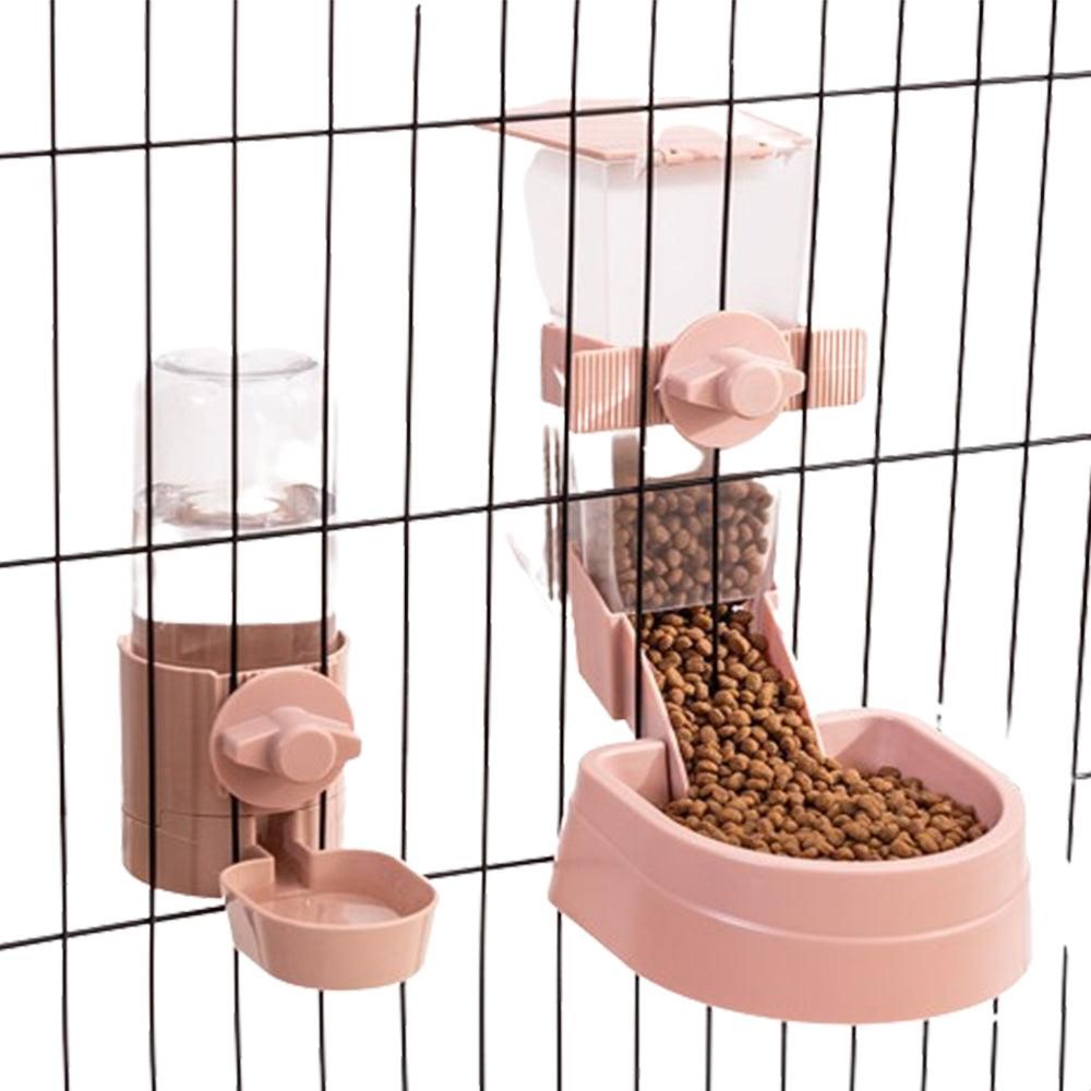 Automatic Food Water Dispenser Set Pet Feeder Bowl Set for Cage Light Blue - view 9