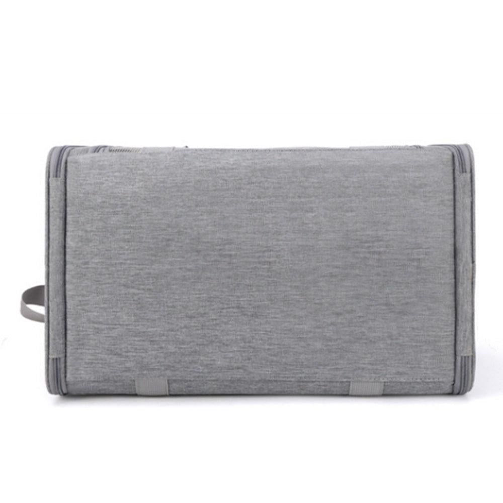 Foldable Travel Pet Carrier Bag Portable Cat Dog Kennel Bag Grey - S - view 5