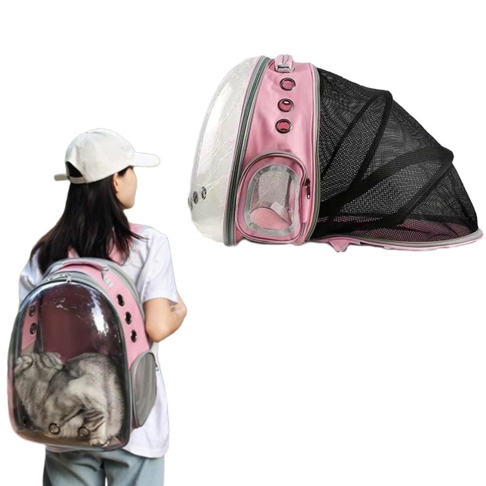 Expandable Travel Cat Backpack Carrier Polarized Tinted Bubble Window Pet Backpack Grey - view 8