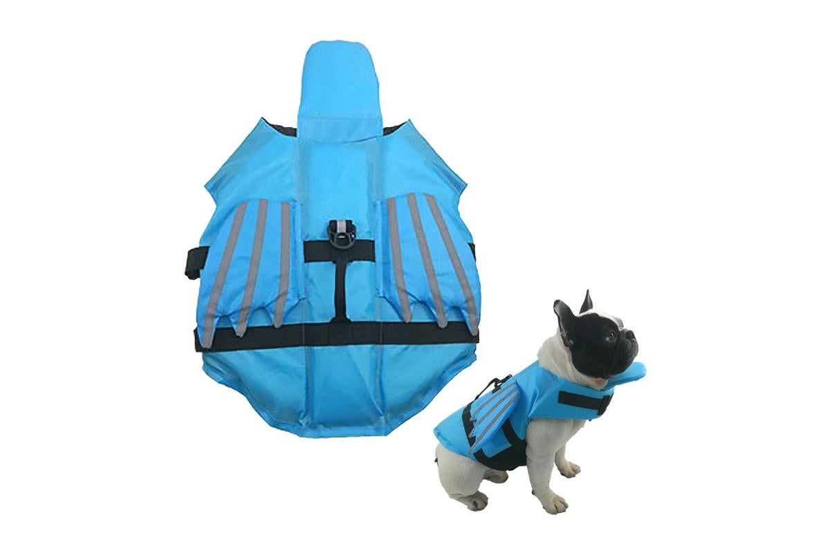 Dog Life Jacket Wings Pet Life Vest Adjustable Dog Flotation Swim Vest Blue - XS - view 10