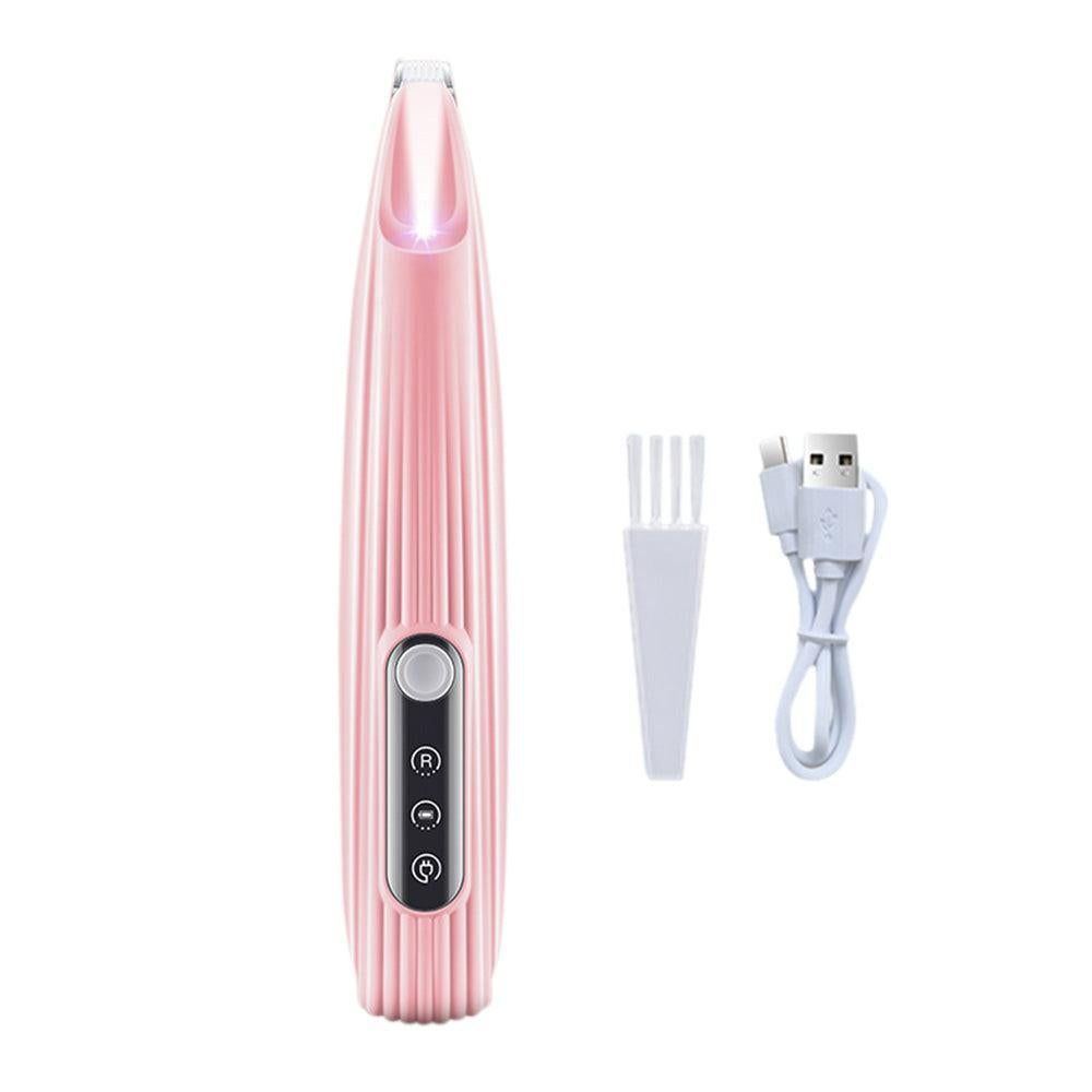 Dog Paw Trimmer with LED Light Rechargeable Pet Hair Clippers for Small Dogs Cats White - view 10