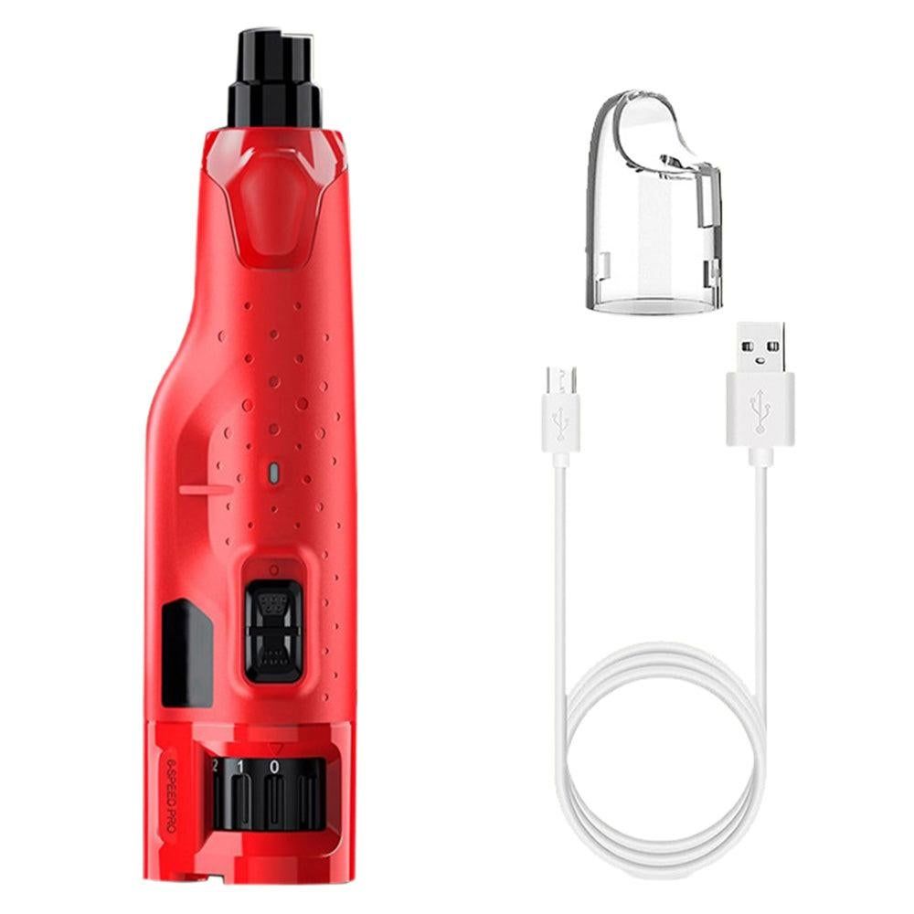 6-Speed Electric Nail Grinder Pet Dog Nail Trimmers File with 2 LED Lights - view 6