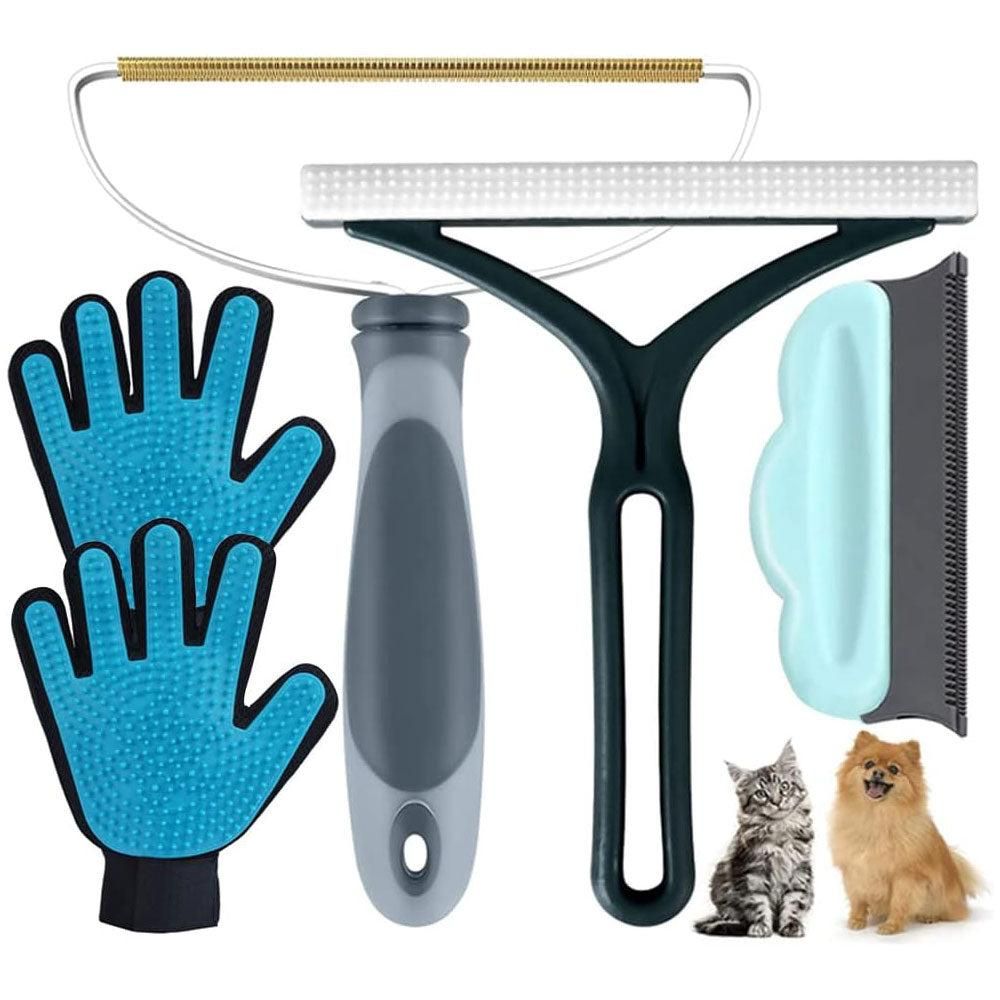 5Pcs Set Pet Hair Removers Dog Cat Hair Lint Removal Tool for Carpets Clothes Furniture Car Upholstery - view 8