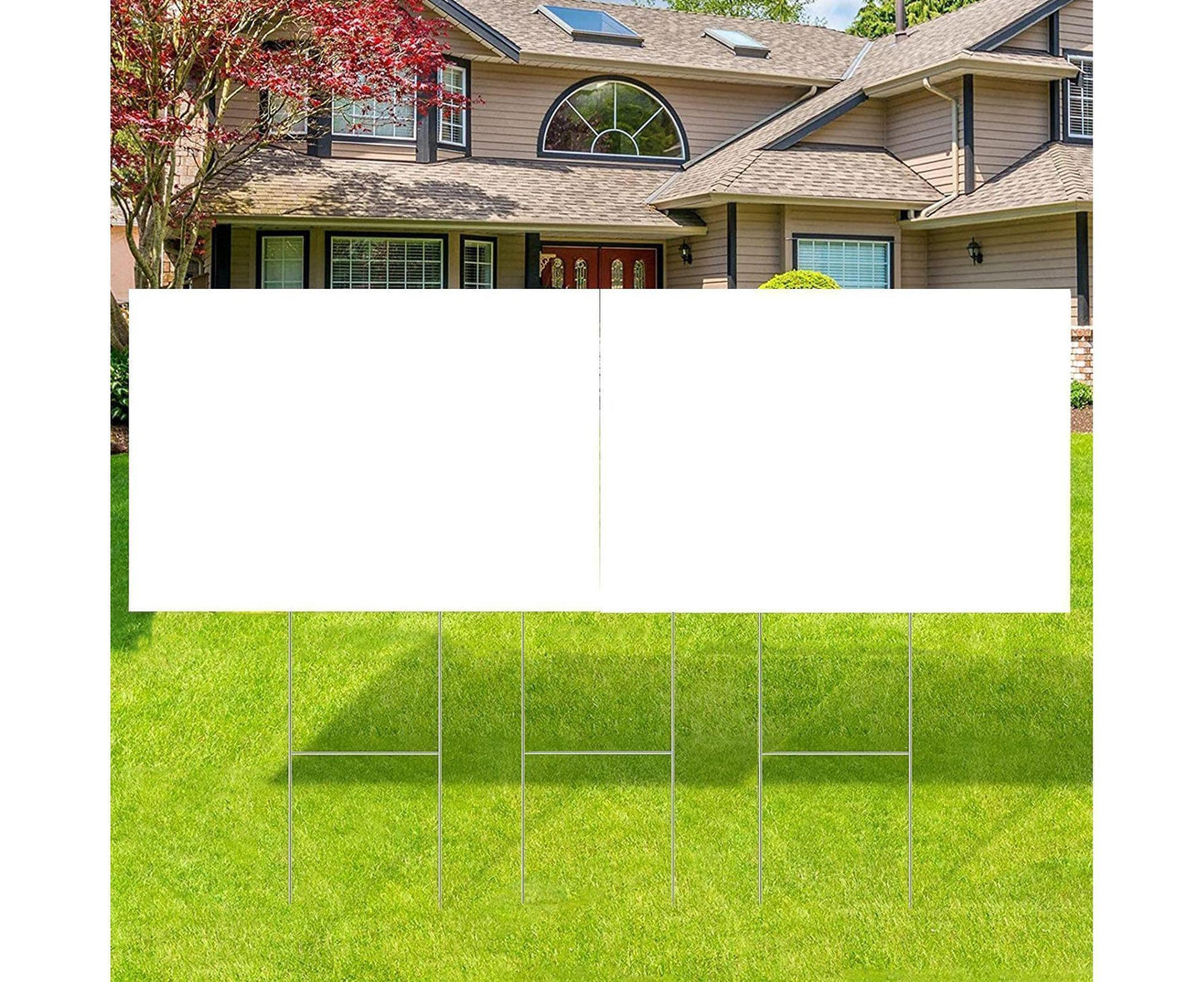 4Pcs Blank Yard Signs with H Stakes - 4pcs - view 9