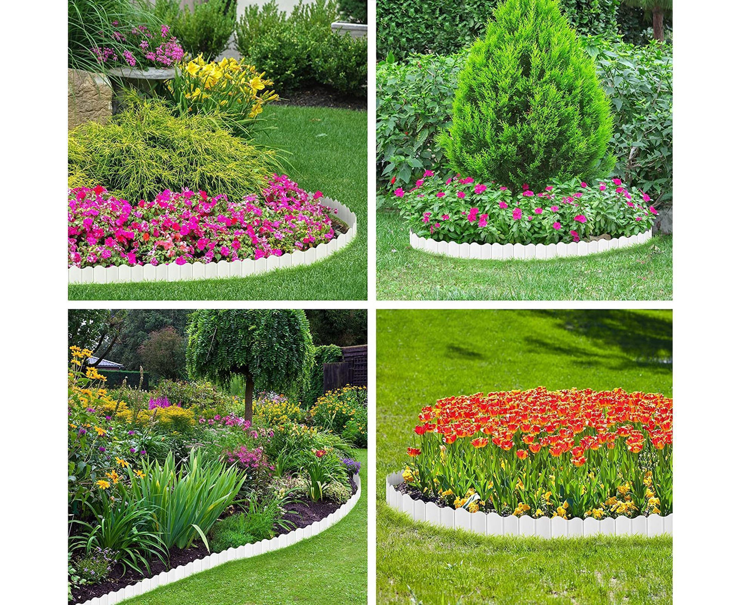 20Pcs Border Fence Walkway Landscape Edging - White - view 9