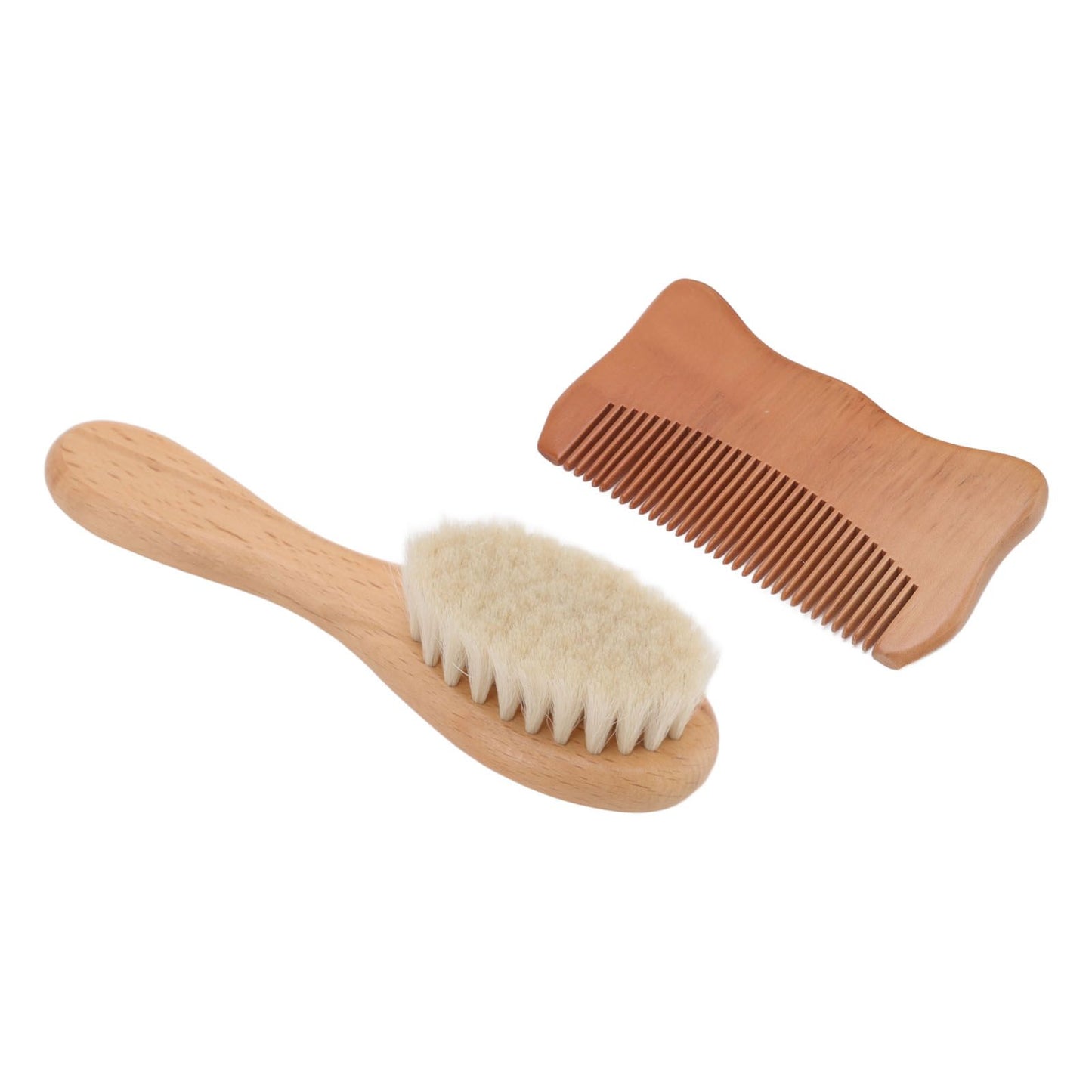 Wooden Baby Hair Brush Comb Set Baby Bathing Wood Comb Wool Brush Men Oil Head Style Beard Brush - view 10