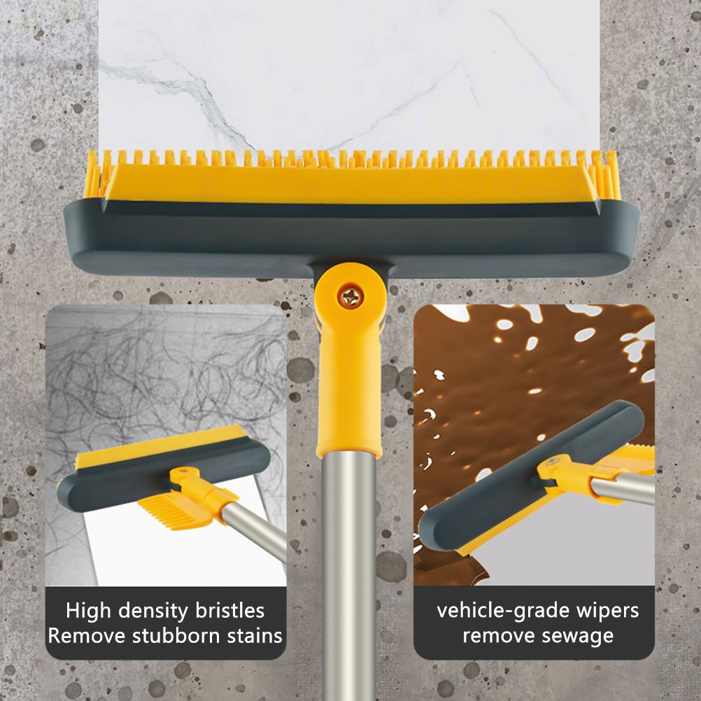 2 in 1 Floor Brush Scrub Brush Cleaning Brush with Adjustable Long Handle Bathroom Kitchen Floor Crevice Cleaning Brush - view 10