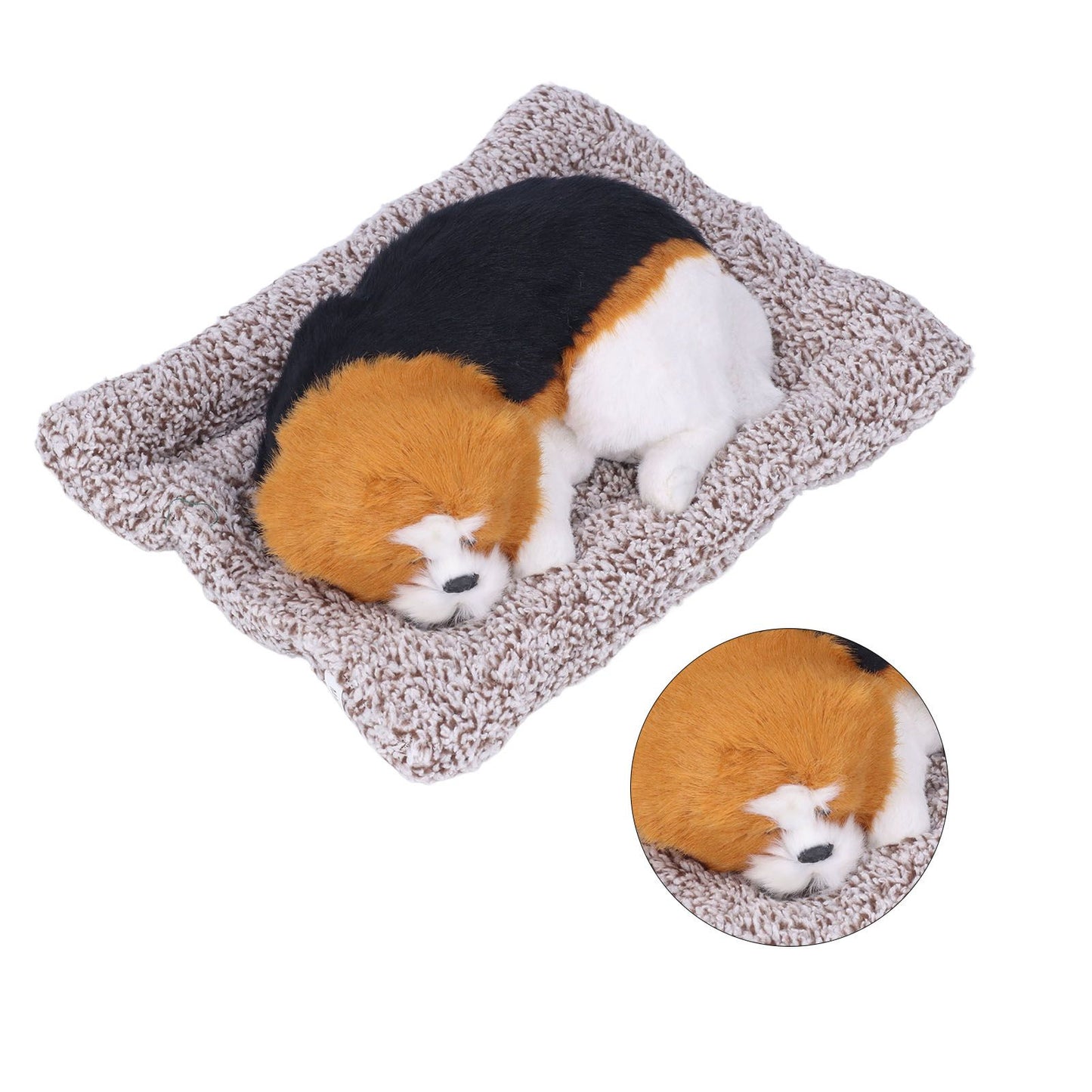 Simulation Dog with Sound Lovely Vivid Novel Gifts Plush Plastic Material Dog Toy Car Decoration Big Dog Beagle The - view 10