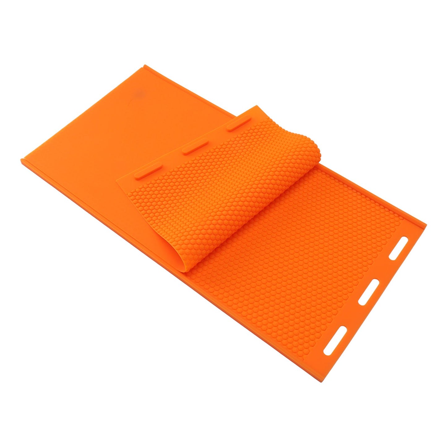 2 Sheets 5.4mm Silicone Beeswax Mold Beeswax Foundation Press Embosser Honeycomb Sheets Mold Bee Keeping Supplies Orange - view 10