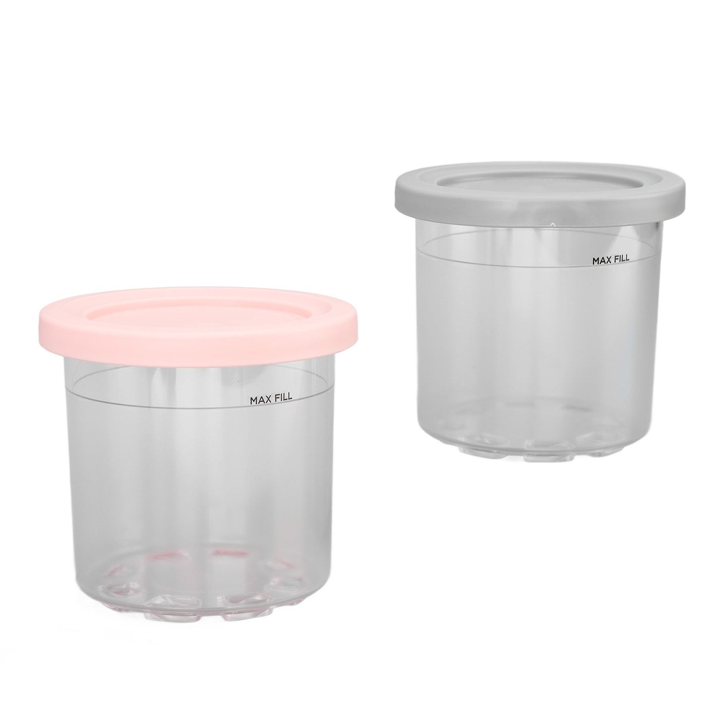 2PCS Ice Cream Pints Cup 600ml Ice Cream Container Storage Jar for Ninja NC299AMZ NC300s Grey and Pink - view 10