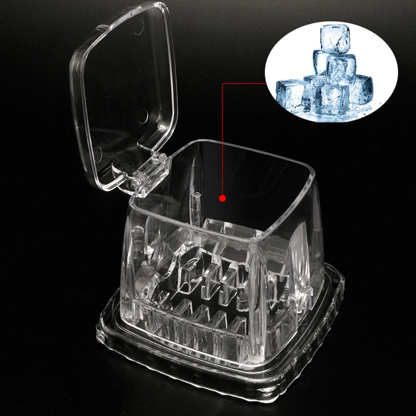 Portable Ice Crusher 1.25L Hand Cranked DIY Manual Shaved Ice Chopper Machine for Home Outdoor Camping Use Transparent - view 10