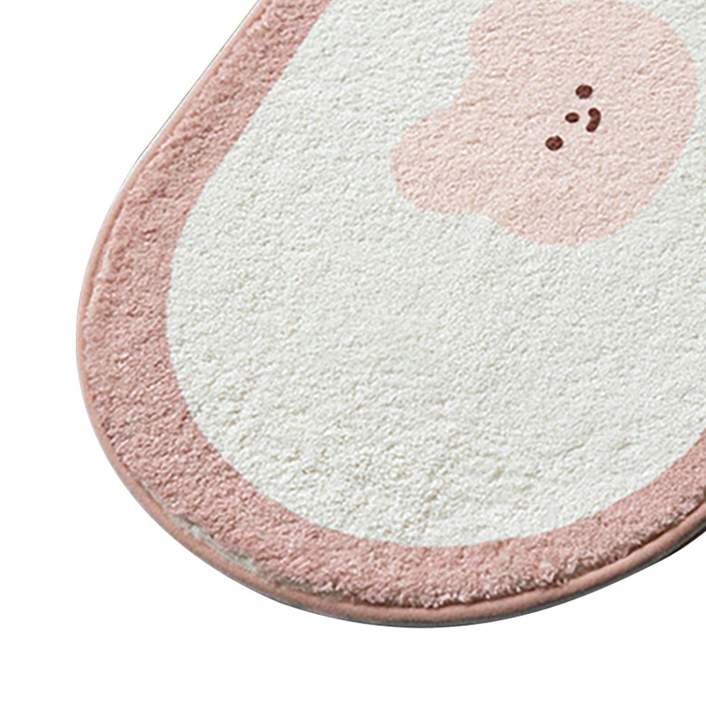 Cartoon Animal Pattern Area Rug Door Mat Soft Cute Oval Rug Bedside Carpet Decoration for Home Bedroom Brown Bear - view 10