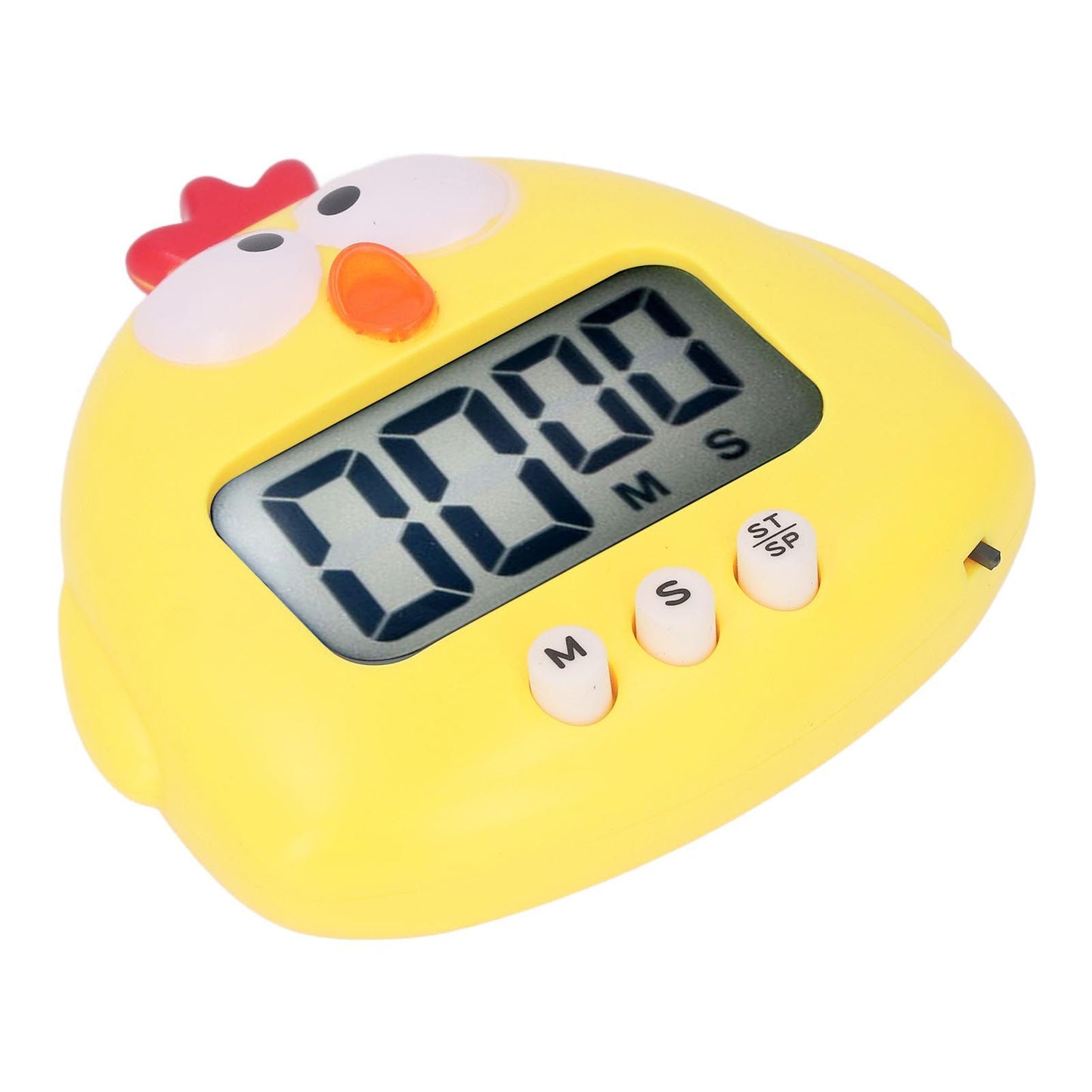 Digital Kitchen Timer Countup Countdown Cartoon Animal Sound Flash Alert Easy Operation with Stand for Cooking Teaching Yellow Chick - view 10