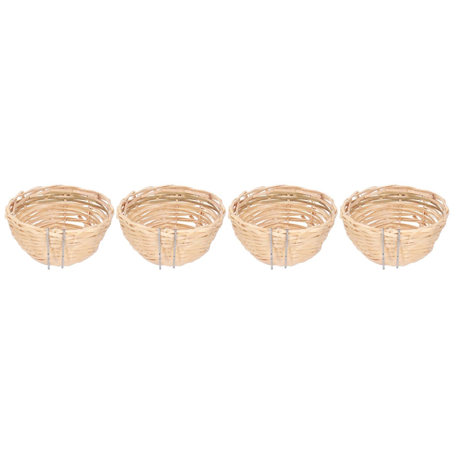 4pcs Bamboo Bird Nest Handmade Weaving Breeding Resting Bird House with Hook for Parrots Canary - view 10