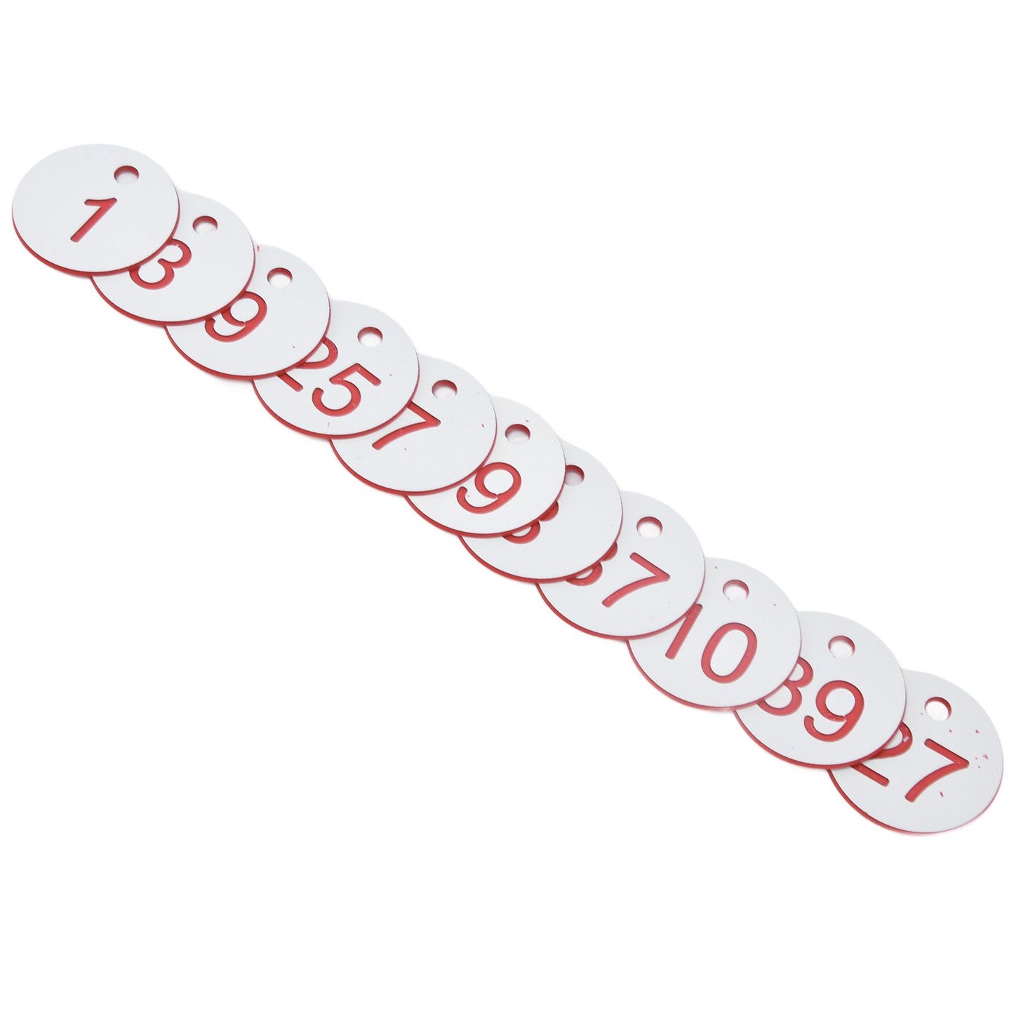 50Pcs Beehive Tag ABS Round Numbered Sign Labels with Hole Livestock Beekeeping Supplies White 1-50 - view 10