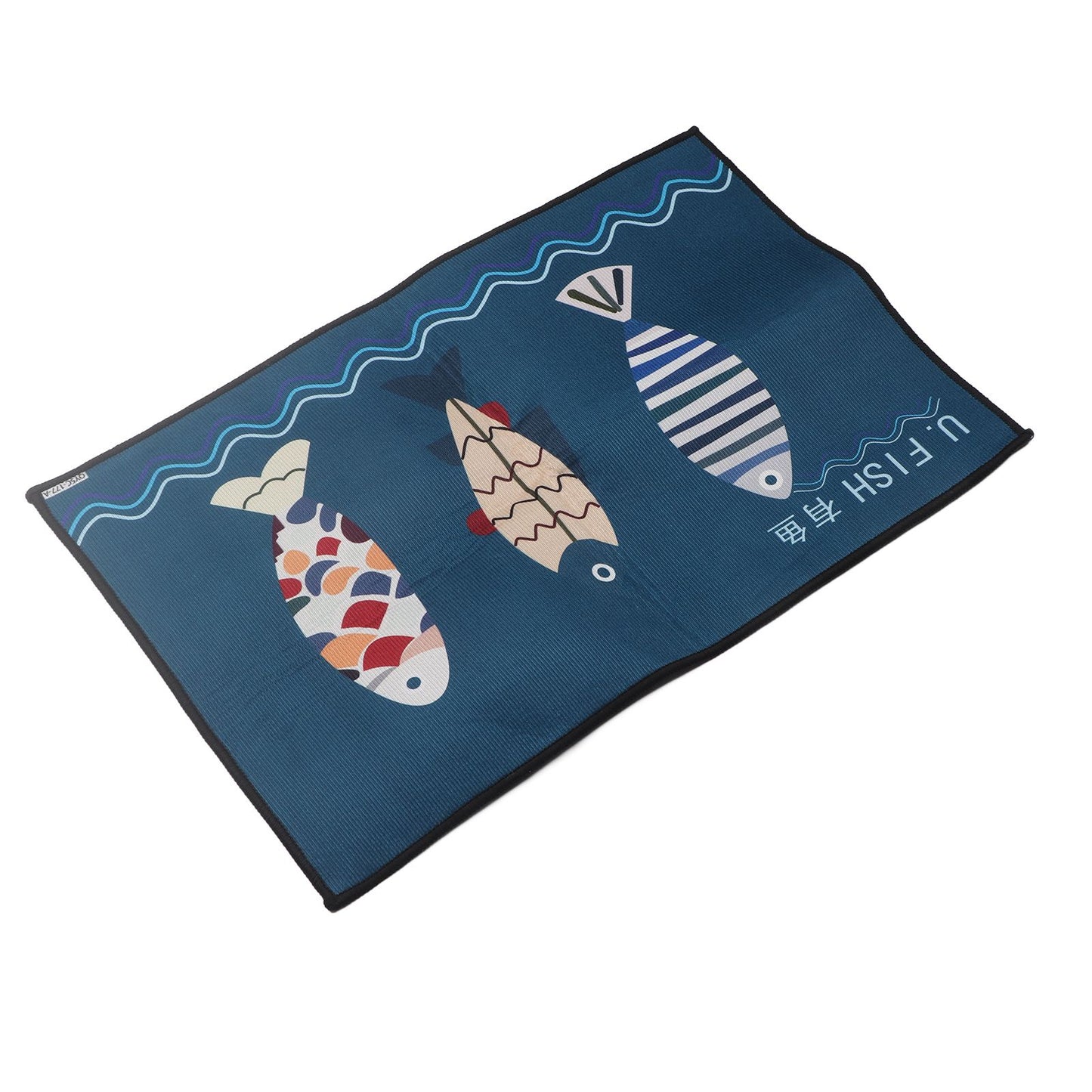 Floor Mat Prevent Slip Wearable Comfortable Cute Pattern Kitchen Pad for Living Room Bathroom Doorway Fish 40x60cm / 15.8x23.6in - view 10