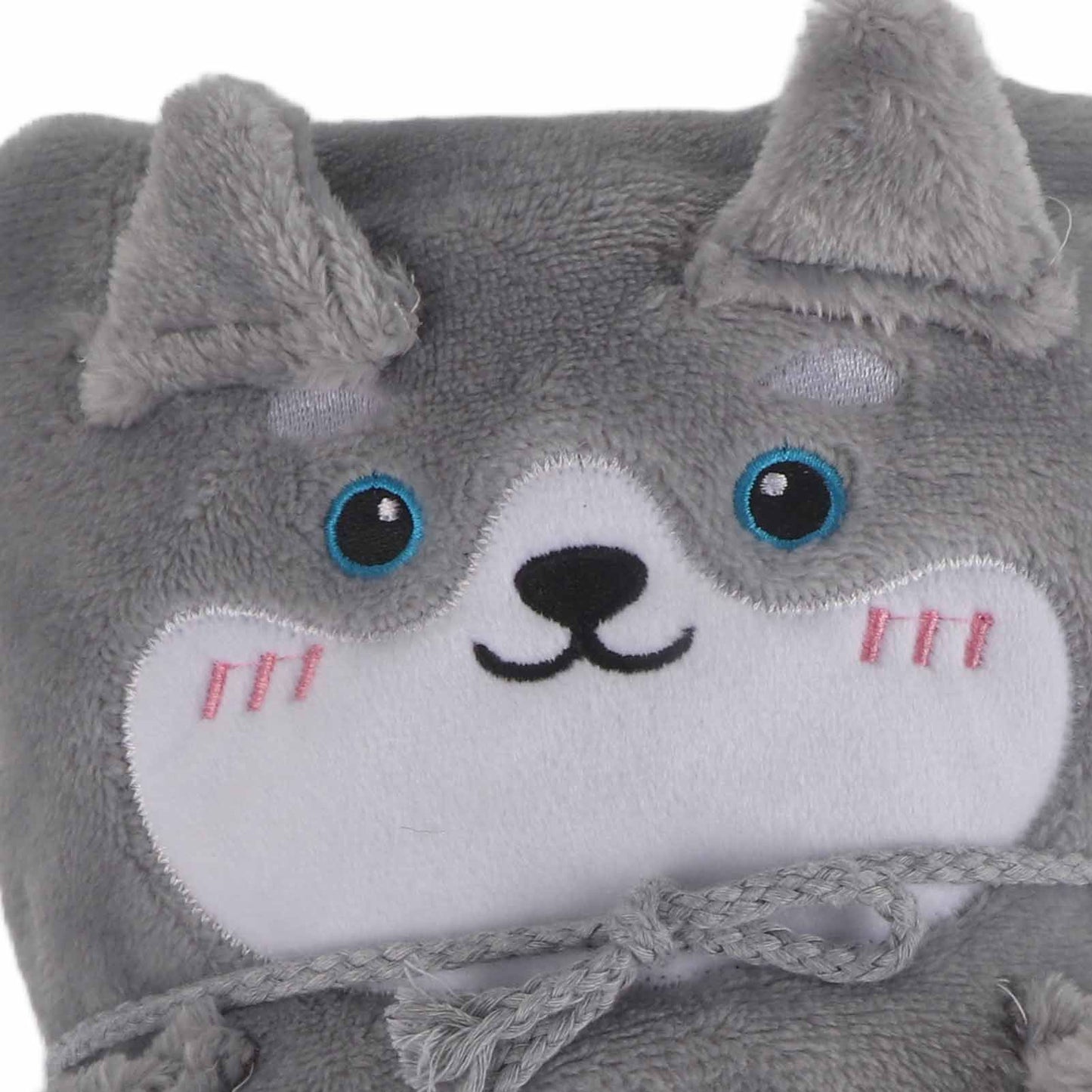 Flannel Blanket Cute Animal Shape Soft Skin Friendly Portable Nap Blanket for Sofa Bed Office Dormitory Husky 80x100cm / 31.5x39.4in - view 5