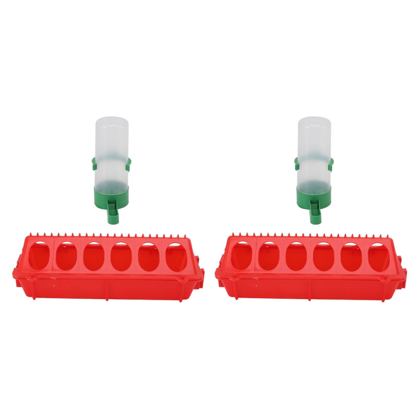 2Set Flip Top Chick Birds Water Feeder PP Chicken Trough Automatic Feeder with Splatter Proof Cover Poultry Equipment M Waterer 90ML - view 10