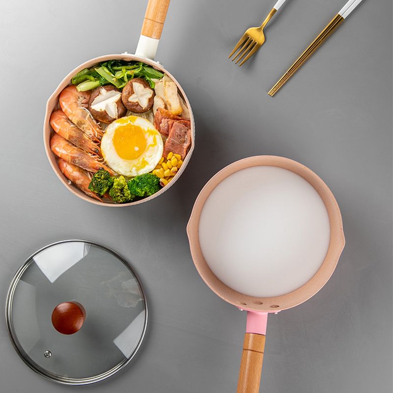 Japanese Style Saucepan Nonstick Milk Noodle Soup Sauce Pan Baby Food Cooking Pot White 18cm - view 8