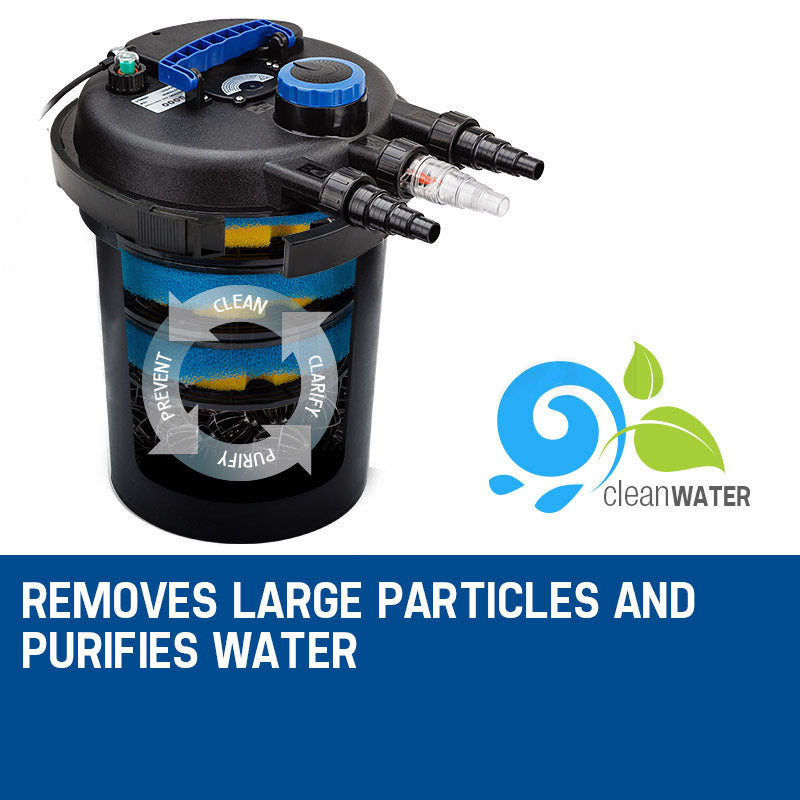 PROTEGE Aquarium External Canister Filter Aqua Fish Tank Pond Water UV Light 10000 L/H - view 10
