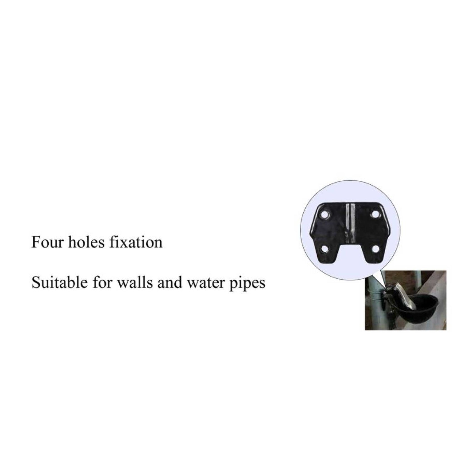 21.5cm Cattle Drinking Bowl - Iron Cast Mounted Automatic Water Cow Horse Trough - view 7