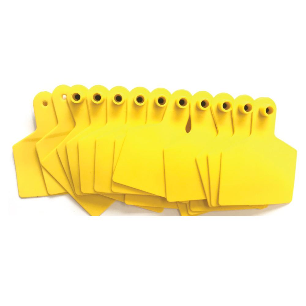 100x Cattle Ear Tags 7.5x10cm Set - XL Yellow Blank Cow Sheep Livestock Labels - view 3