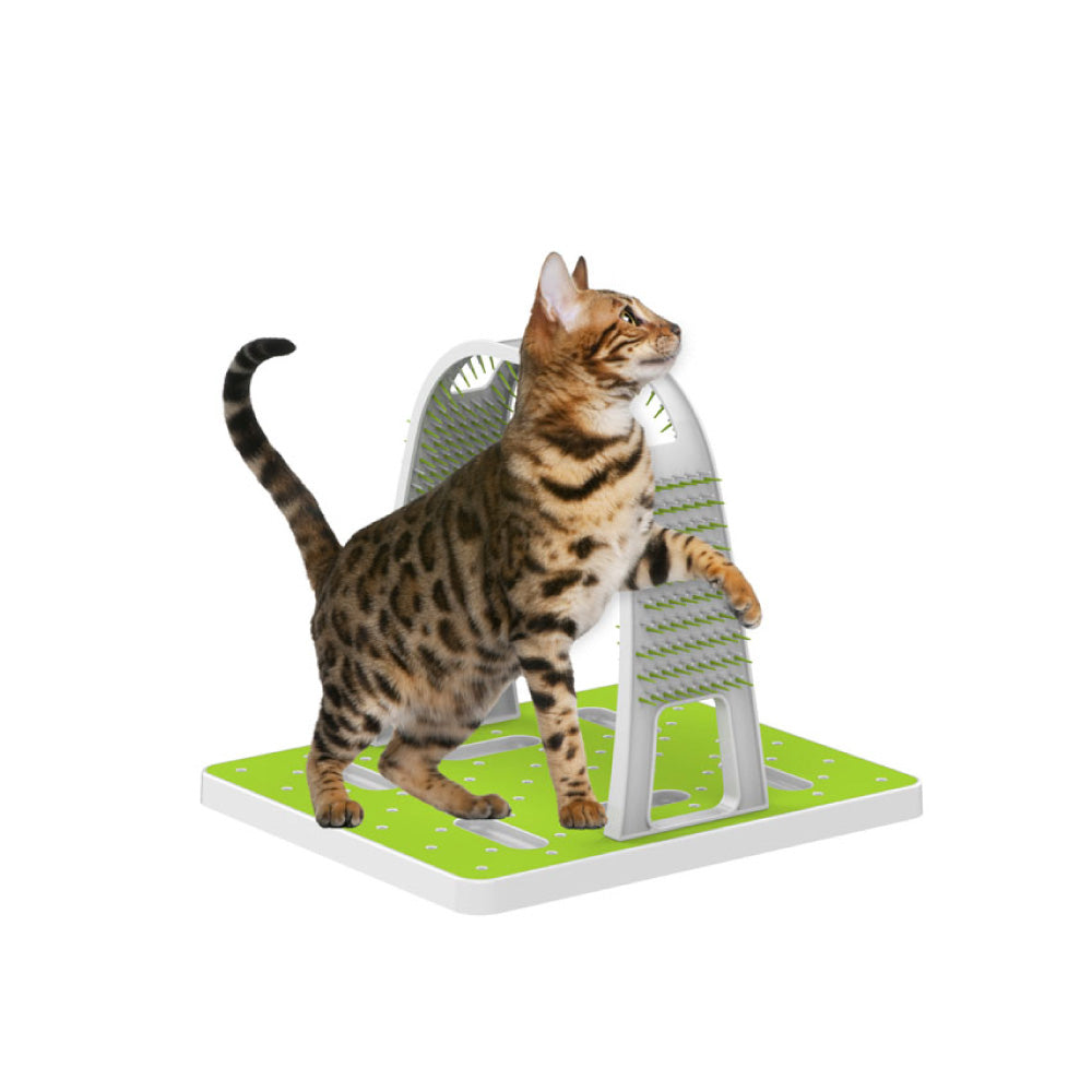 Cat Grooming Arch - Intercative Self Groom Brush + Scratcher Play - All For Paws - view 4