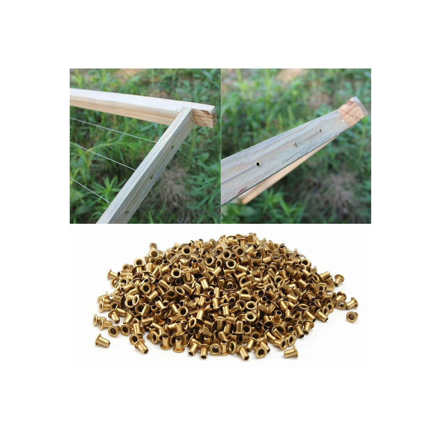 1000 Bee Frame Eyelets Brass Fittings Bee Hive Beehive Beekeeping Beekeeper Tool - view 5
