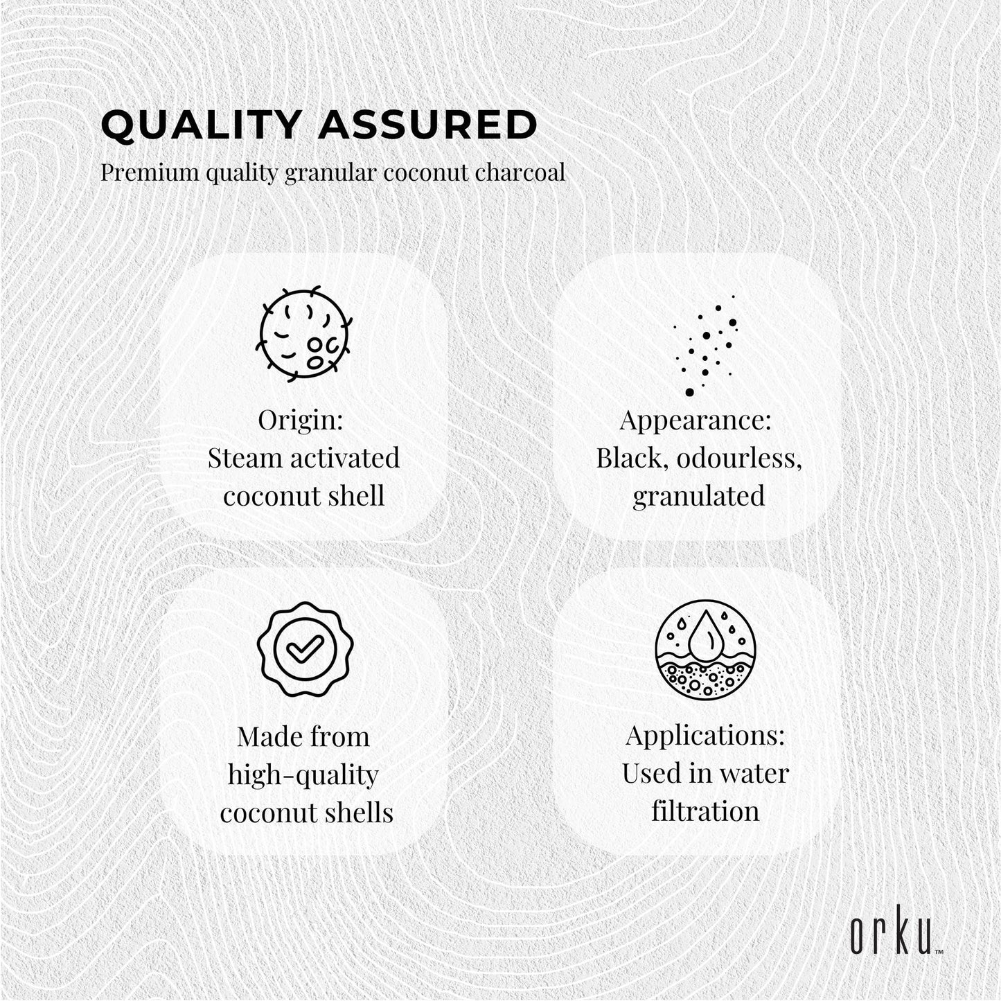 Orku Bulk 20Kg Granular Activated Carbon GAC Coconut Shell Charcoal Filtration - view 6
