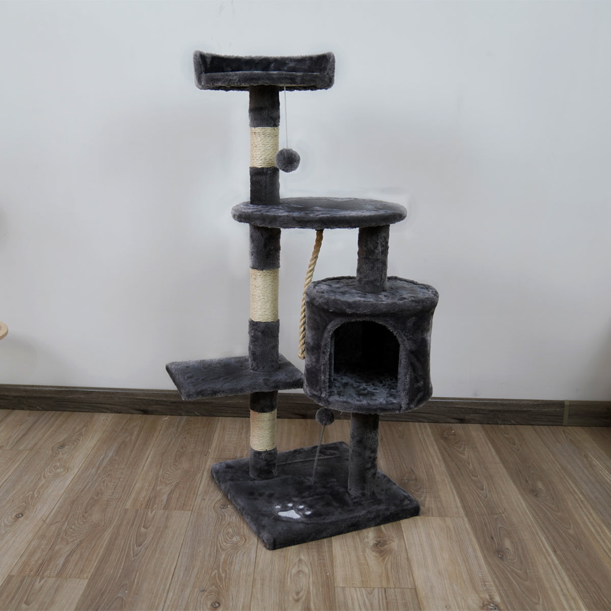 Furtastic 110cm Cat Tree Scratching Post - Dark Grey - view 5