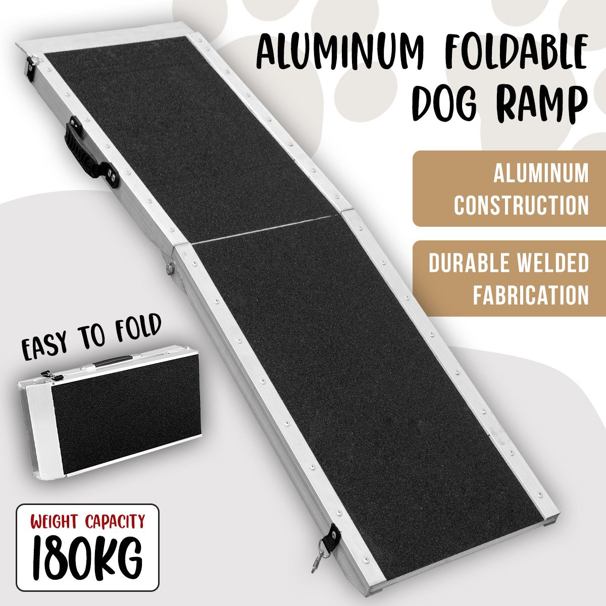 Furtastic Foldable Aluminium Dog Ramp - 183 x 38cm - view 9
