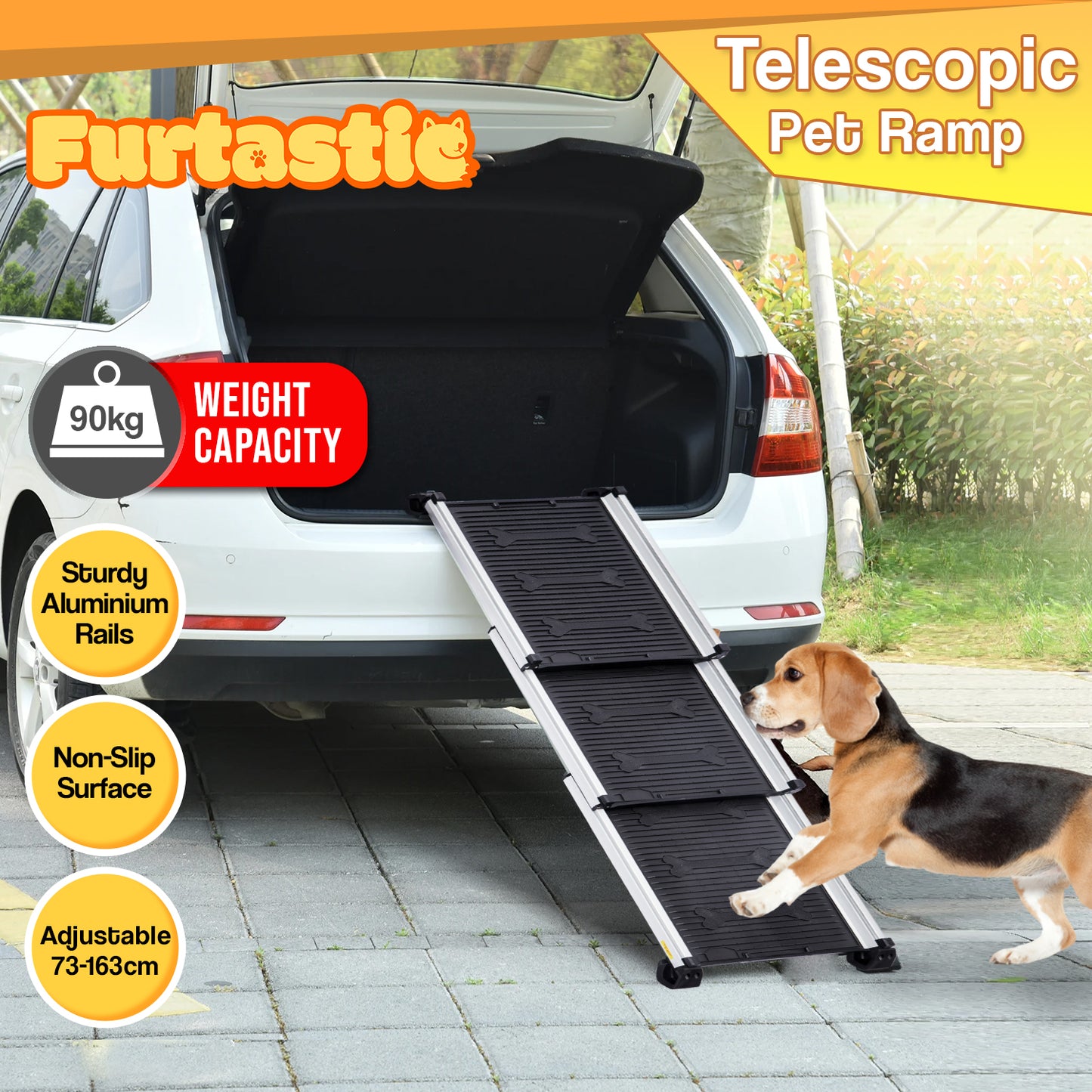 Furtastic Heavy-Duty Aluminium Telescopic Dog Pet Ramp - view 8