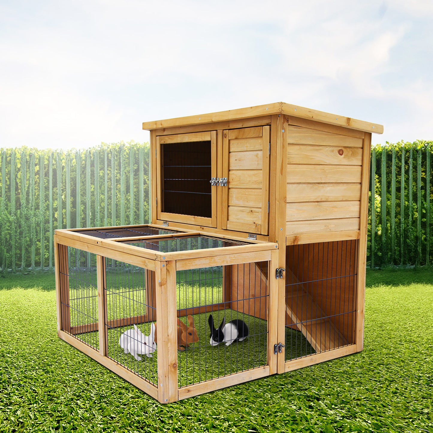 Furtastic 2-Storey Chicken Coop & Rabbit Hutch With Large Run - view 9