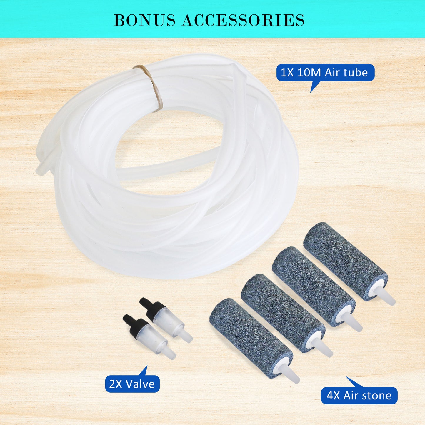 Aquarium Air Pump Oxygen Hydroponic 4 Outlet 360L/H 13W - view 10