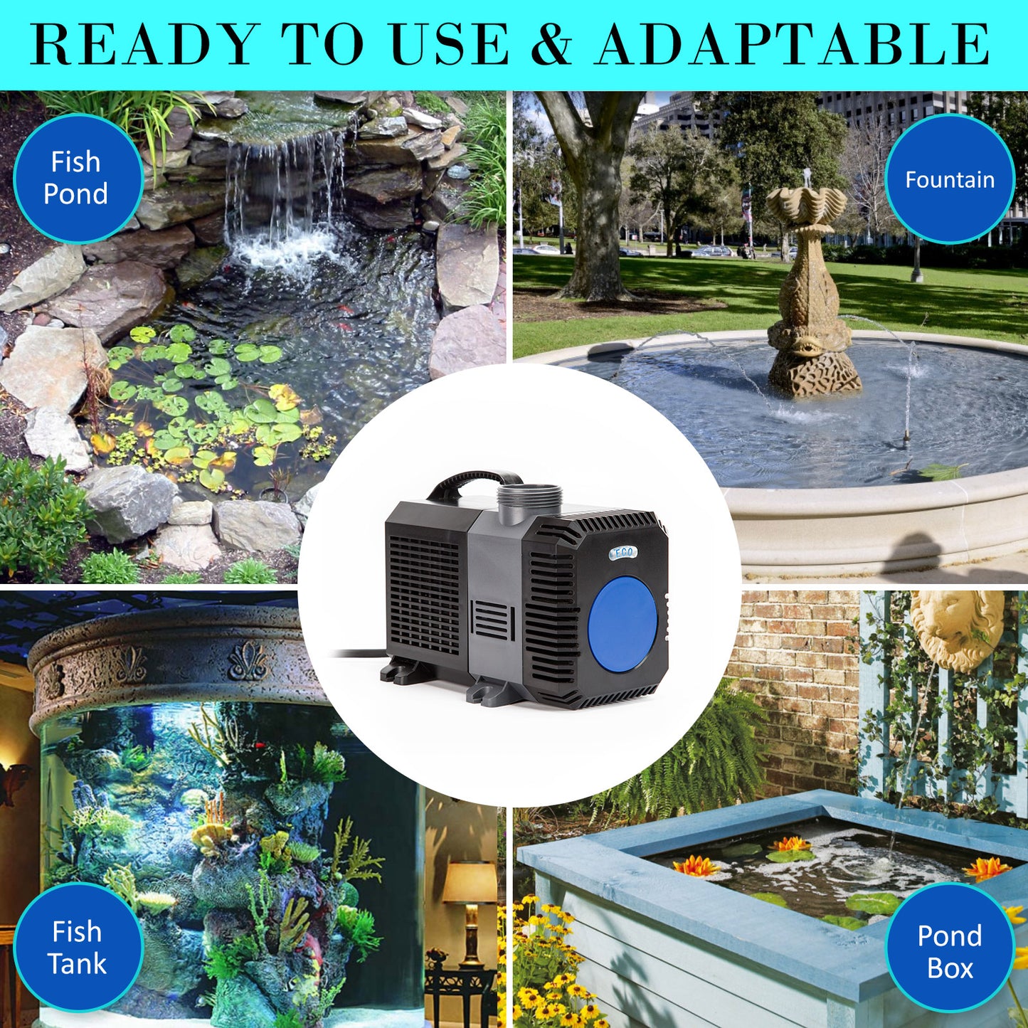 Aquarium Submersible Pond Water Pump 10000L/H - view 10