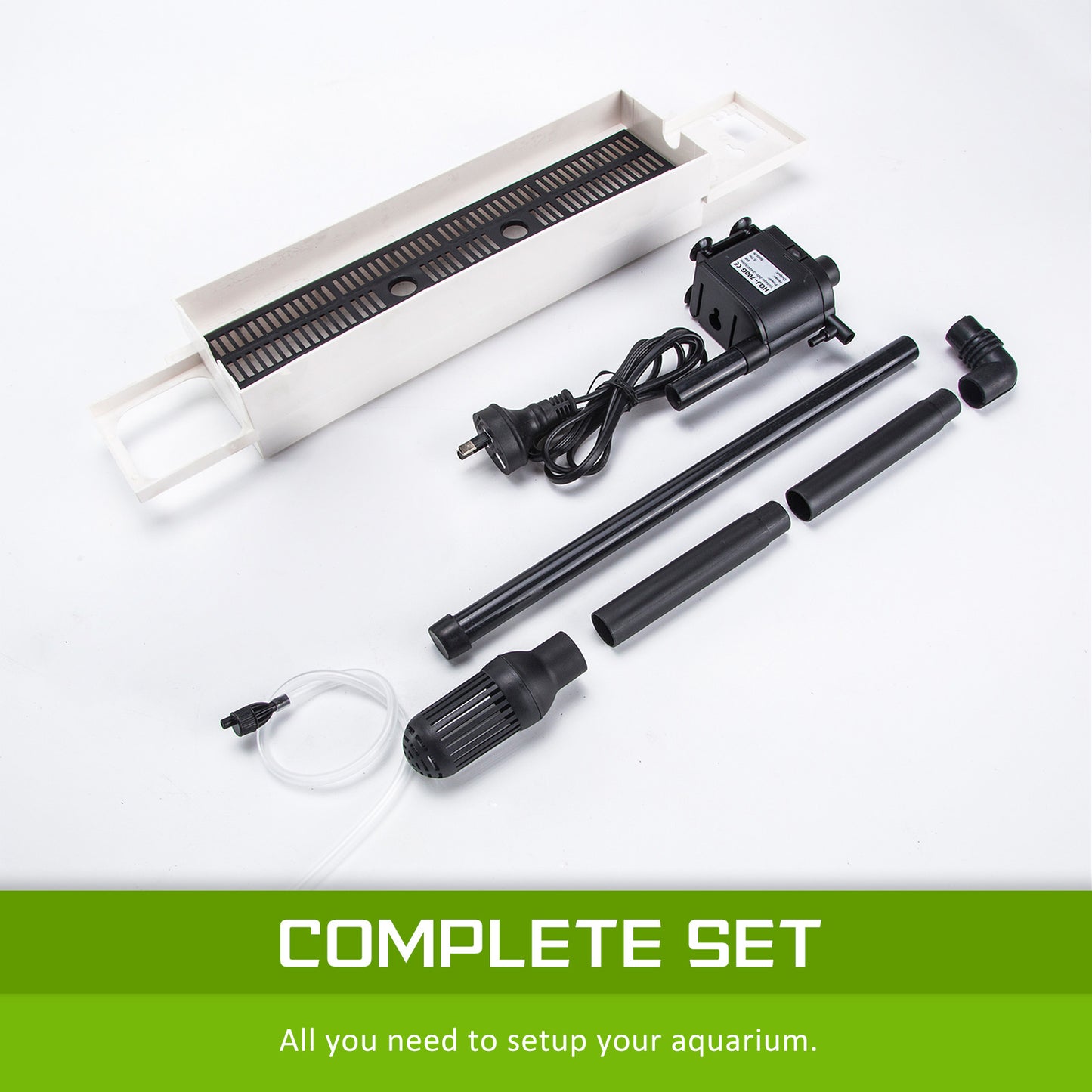 Aquarium Curved Glass RGB LED Fish Tank Set Filter Pump 52L - view 10