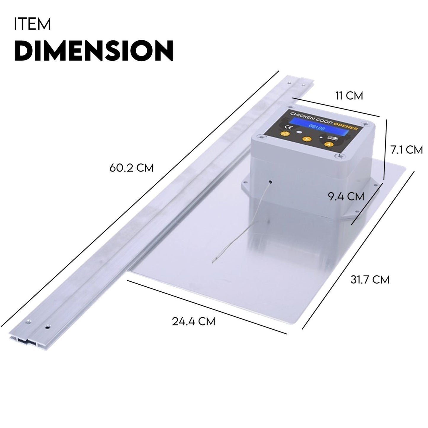 Automatic Chicken Coop Door Opener Cage Closer Timer and Light Sensor - view 7